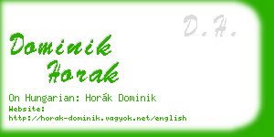 dominik horak business card