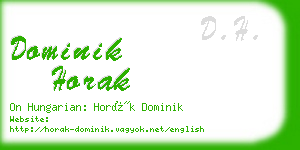 dominik horak business card